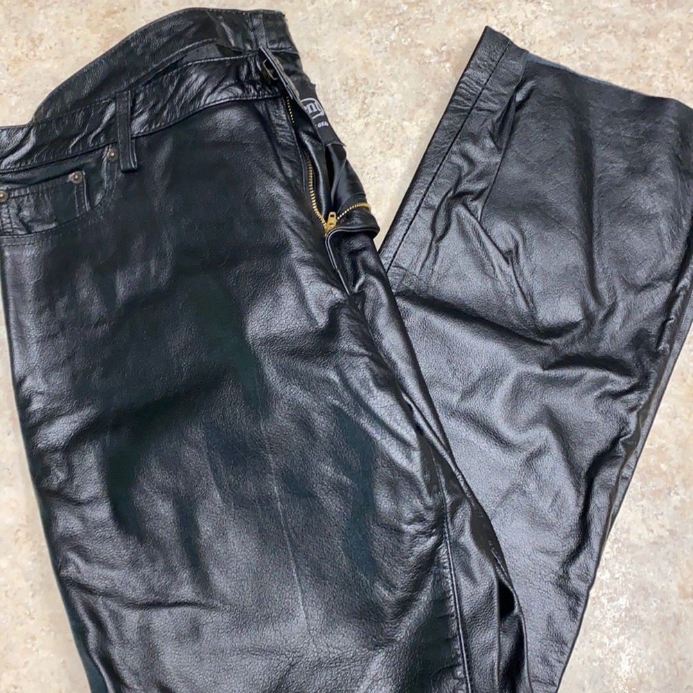 Leather motorcycle pants
